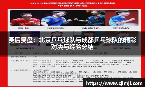赛后复盘：北京乒乓球队与成都乒乓球队的精彩对决与经验总结