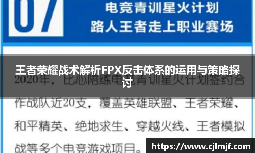 王者荣耀战术解析FPX反击体系的运用与策略探讨